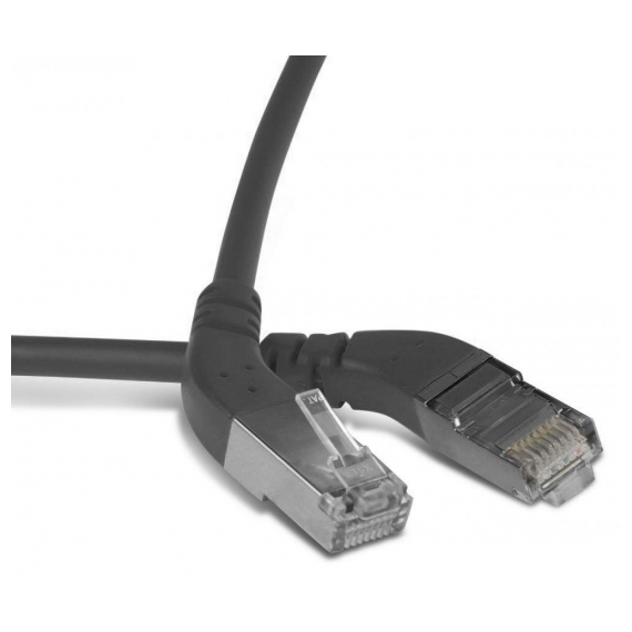 PC-APM-UTP-RJ45/L45-RJ45/R45-C6-5M-LSZH-BK Патч-корд U/UTP угловой, левый 45°-правый 45°, Cat.6, LSZH, 5 м, черный Hyperline