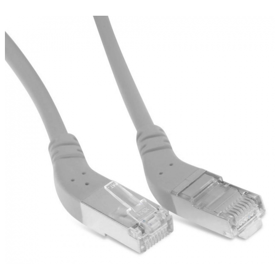 PC-APM-UTP-RJ45/R45-RJ45/R45-C6-5M-LSZH-GY Патч-корд U/UTP угловой, правый 45°-правый 45°, Cat.6, LSZH, 5 м, серый Hyperline