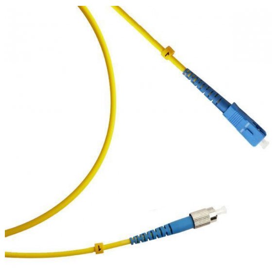 FC-S2-9-FC/UR-SC/UR-H-50M-LSZH-YL Патч-корд волоконно-оптический (шнур) SM 9/125 (OS2), FC/UPC-SC/UPC, simplex, LSZH, 50 м Hyperline