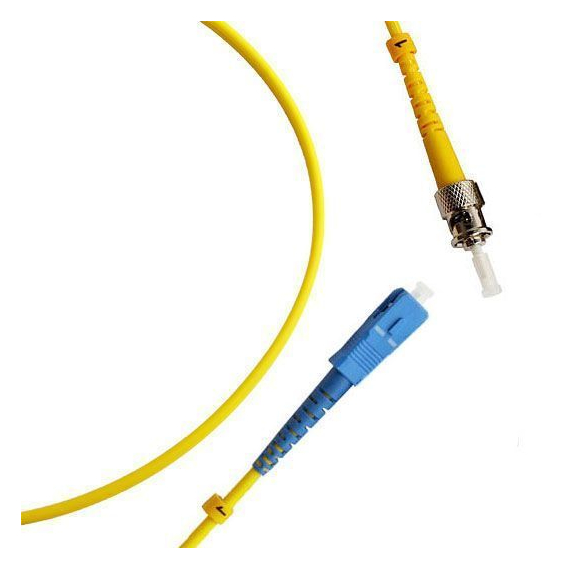 FC-S2-9-SC/UR-ST/UR-H-1M-LSZH-YL Патч-корд волоконно-оптический (шнур) SM 9/125 (OS2), SC/UPC-ST/UPC, 2.0 мм, simplex, LSZH, 1 м Hyperline