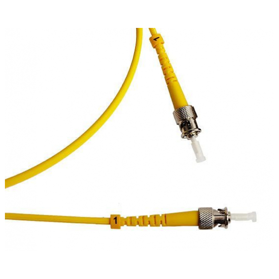FC-S2-9-ST/UR-ST/UR-H-15M-LSZH-YL Патч-корд волоконно-оптический (шнур) SM 9/125 (OS2), ST/UPC-ST/UPC, 2.0 мм, simplex, LSZH, 15 м Hyperline