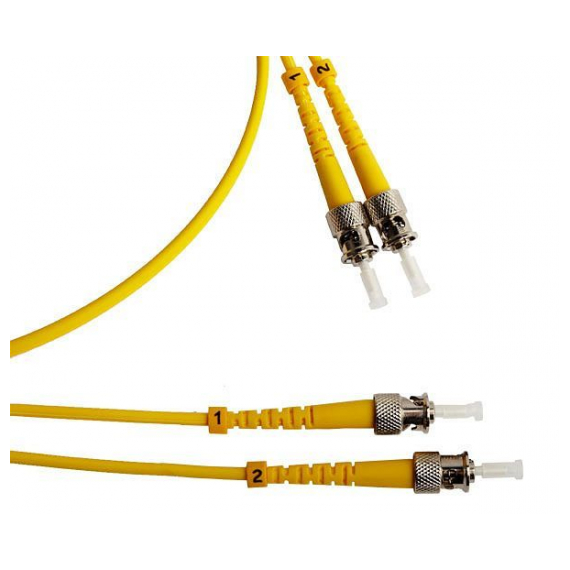 FC-D2-9-ST/UR-ST/UR-H-15M-LSZH-YL Патч-корд волоконно-оптический (шнур) SM 9/125 (OS2), ST/UPC-ST/UPC, 2.0 мм, duplex, LSZH, 15 м Hyperline