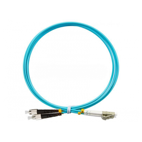 FC-D2-503-FC/PR-LC/PR-H-1M-LSZH-AQ Патч-корд волоконно-оптический (шнур) MM 50/125(OM3), FC-LC, duplex, LSZH, 1 м Hyperline