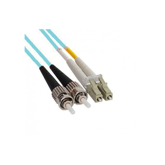 FC-D2-503-LC/PR-ST/PR-H-10M-LSZH-AQ Патч-корд волоконно-оптический (шнур) MM 50/125(OM3), LC-ST, duplex, LSZH, 10 м Hyperline