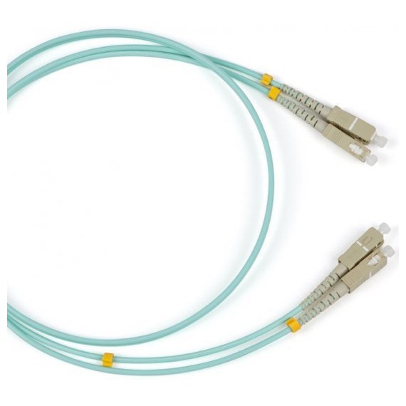 FC-D2-503-SC/PR-ST/PR-H-15M-LSZH-AQ Патч-корд волоконно-оптический (шнур) MM 50/125(OM3), SC-ST, 2.0 мм, duplex, LSZH, 15 м Hyperline