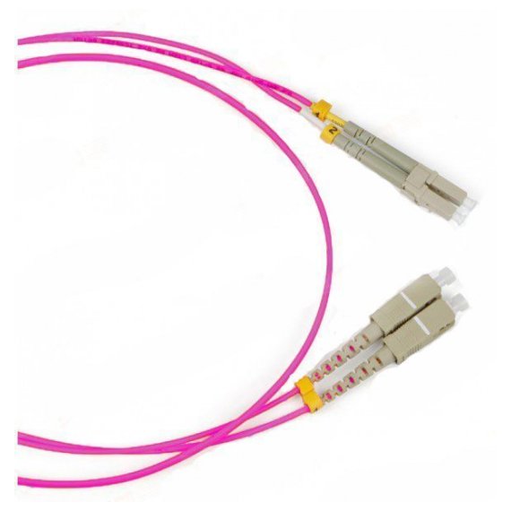 FC-D2-504-LC/PR-LC/PR-H-5M-LSZH-MG Патч-корд волоконно-оптический (шнур) MM 50/125(OM4), LC-LC, duplex, LSZH, 5 м Hyperline