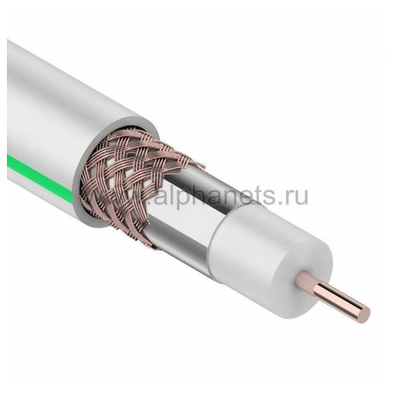 01-2431-10 Кабель SAT 703B+Cu/Al/Cu, (75%), 75 Ом, 10м., белый Rexant