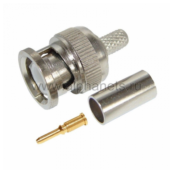 05-3003 Разъем штекер BNC RG-6 обжим (01-001С) (100шт) REXANT