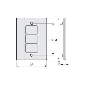 04201 DKC / ДКС 04201 PC 83 W (RAL 9001) Накладка, цвет белый