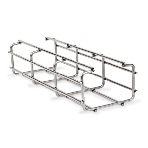 1412 AXELENT X-TRAY 1412 Проволочный лоток C-образный шириной 220 мм, высотой 120 мм, нержавеющая сталь 304L, для агрессивных сред и при повышенных гигиенических требованиях (2.5 м)