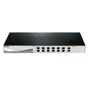 DXS-1210-12SC Настраиваемый коммутатор Smart уровня 2+ с 10 портами 10GBase-X SFP+ и 2 комбо-портами 10GBase-T/10GBase-X SFP+