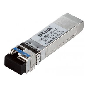 DEM-436XT-BXU Двунаправленный SFP-трансивер с 1 портом 10GBASE-LR (без DDM) для одномодового оптического кабеля, питание 3.3 В (до 20 км), WDM (TX: 1270нм, RX: 1330нм)