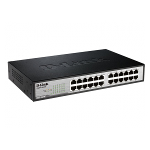 DGS-1024C Неуправляемый коммутатор с 24 портами 10/100/1000Base-T и функцией энергосбережения и поддержкой QoS
