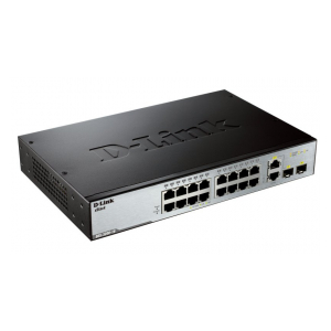 DES-3200-18/UPS Управляемый коммутатор 2 уровня с 16 портами 10/100Base-TX, 1 портом 100/1000Base-X SFP и 1 комбо-портом 100/1000Base-T/SFP с блоком питания с функцией UPS