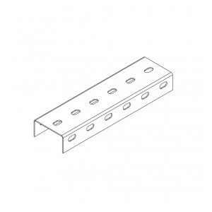 СП704025U3-3 Профиль монтажный U-образный перфорированный 70х40х3000 (2,5 мм)