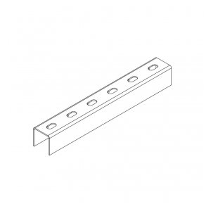 СП505025U1-3 Профиль монтажный U-образный 50х50х3000 (2,5 мм)