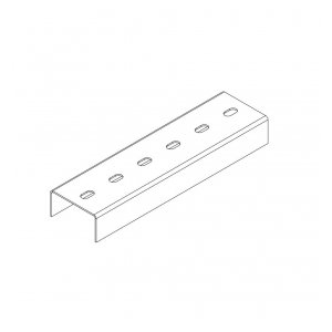 СПгц804025U1-3 Профиль монтажный U-образный 80х40х3000 (2,5 мм) (горячий цинк)