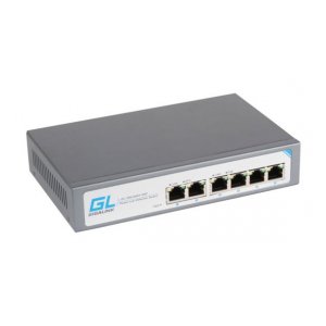 GL-SW-G001-04P Коммутатор GIGALINK, неуправляемый, 4 PoE (802.3af) порта 1Гб/с, 2 Uplink порта 1Гб/с, 60Вт