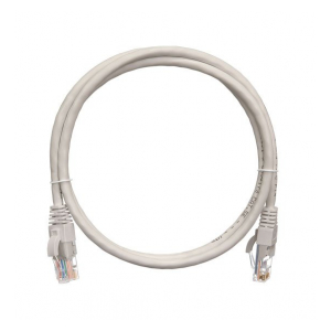 NMC-PC4UD55B-003-GY Коммутационный шнур NIKOMAX U/UTP 4 пары, Кат.5е (Класс D), 100МГц, 2хRJ45/8P8C, T568B, заливной, с защитой защелки, многожильный, BC (чистая медь), 24AWG (7х0,205мм), PVC нг(А), серый, 0,3м