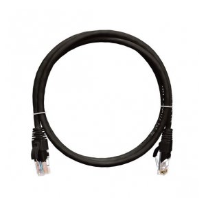 NMC-PC4UD55B-005-C-BK Коммутационный шнур NIKOMAX U/UTP 4 пары, Кат.5е (Класс D), 100МГц, 2хRJ45/8P8C, T568B, заливной, с защитой защелки, многожильный, BC (чистая медь), 24AWG (7х0,205мм), LSZH нг(А)-HFLTx, черный, 0,5м