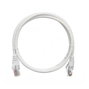 NMC-PC4UD55B-010-C-WT Коммутационный шнур NIKOMAX U/UTP 4 пары, Кат.5е (Класс D), 100МГц, 2хRJ45/8P8C, T568B, заливной, с защитой защелки, многожильный, BC (чистая медь), 24AWG (7х0,205мм), LSZH нг(А)-HFLTx, белый, 1м