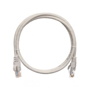 NMC-PC4UD55B-020-C-GY Коммутационный шнур NIKOMAX U/UTP 4 пары, Кат.5е (Класс D), 100МГц, 2хRJ45/8P8C, T568B, заливной, с защитой защелки, многожильный, BC (чистая медь), 24AWG (7х0,205мм), LSZH нг(А)-HFLTx, серый, 2м