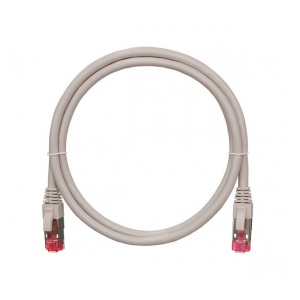 NMC-PC4SA55B-003-GY Коммутационный шнур NIKOMAX S/FTP 4 пары, Кат.6a (Класс Ea), 500МГц, 2хRJ45/8P8C, T568B, заливной, с защитой защелки, многожильный, BC (чистая медь), 26AWG (7х0,165мм), PVC нг(А), серый, 0,3м