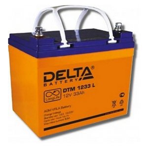 DTM1233L Аккумуляторная батарея Delta DTM 1233 L (12V / 33Ah)