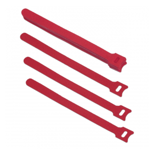 Cabeus CLAMP-180-RD Хомут для кабеля, липучка с мягкой застежкой, 180x14 мм, красный (10 шт.)