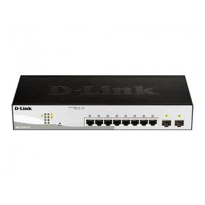 DGS-1210-10/FL Управляемый коммутатор 2 уровня с 8 портами 10/100/1000Base-T и 2 портами 1000Base-X SFP