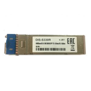 DIS-S330R Промышленный WDM SFP-трансивер с 1 портом 1000Base-BX-U (Tx:1310 нм, Rx:1550 нм) для одномодового оптического кабеля (до 30 км)
