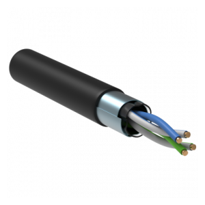 BC3-C5E02-339-500-G Каб. в. п. F/UTP кат. 5E 2 пары LDPE 1м чер. GENERICA