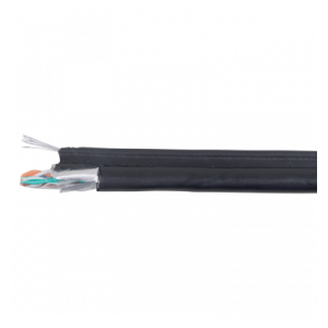BC3-C5E04-359-305-G Каб. в. п. F/UTP кат. 5E 4 пары LDPE 1м трос чер. GENERICA