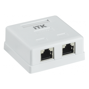 CS2-1C5EF-22 ITK Настенная инф. розетка RJ45 кат. 5E FTP 2-порт
