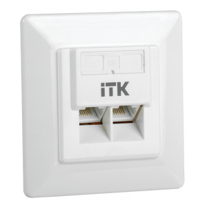 CS2-1C06U-2-1 ITK Внутренняя инф. розетка RJ45 кат. 6 UTP 2 порта