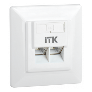 CS2-1C06F-2-1 ITK Внутренняя инф. розетка RJ45 кат. 6 FTP 2 порта