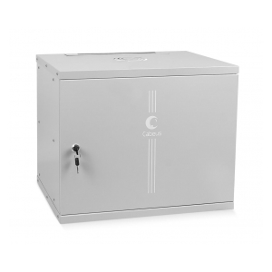 Cabeus WSC-05D-6U55/45m Шкаф телекоммуникационный настенный 19" 6U, серия LIGHT разборный, дверь металл, цвет серый