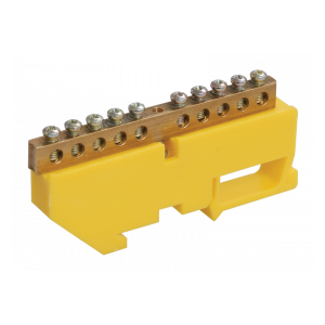 YNN10-812-24D-K05 Шина PE "земля" на DIN-изол ШНИ-8х12-24-Д-Ж ИЭК