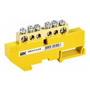 YNN10-812-6D-K05 Шина PE "земля" на DIN-изол ШНИ-8х12-6-Д-Ж ИЭК