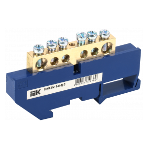 YNN10-812-6D-K07 Шина N "ноль" на DIN-изол ШНИ-8х12-6-Д-С ИЭК