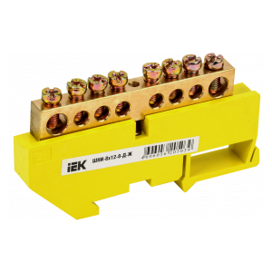 YNN10-812-8D-K05 Шина PE "земля" на DIN-изол ШНИ-8х12-8-Д-Ж ИЭК