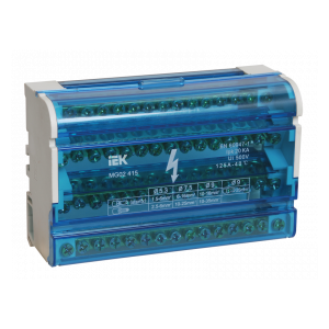 YND10-4-15-125 Шины на DIN-рейку в корпусе (кросс-модуль) ШНК 4х15 3L+PEN ИЭК
