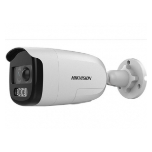 Hikvision DS-2CE12DFT-PIRXOF(6mm) 2Мп уличная цилиндрическая HD-TVI камера с сиреной, строблампой и LED подсветкой до 40м