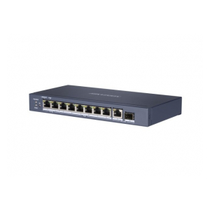 Hikvision DS-3E0510HP-E Коммутатор неуправляемый, 6 RJ45 1000M PoE с грозозащитой 6кВ; 1 RJ45 1000M Ethernet ,2 1000M порт поддерживает HiPoE 60Вт,1 1000М SFP порта; бюджет PoE 110Вт