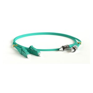 FC-D2-503-LC/PR-ST/PR-H-50M-LSZH-AQ Патч-корд волоконно-оптический (шнур) MM 50/125(OM3), LC-ST, duplex, LSZH, 50 м Hyperline