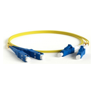 FC-S2-9-LC/UR-SC/AR-H-1M-LSZH-YL Патч-корд волоконно-оптический (шнур) SM 9/125 (OS2), LC/UPC-SC/APC, 2.0 мм, simplex, LSZH, 1 м Hyperline