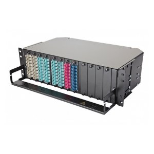 Eurolan 47K-12-S2-SC-96-10BL-A Оптическая панель 47K-12 19'' 3U фиксированная корпус на 12 адаптеров 96 SC/APC адаптеров OS2, без пиг-тейлов, без КДЗС
