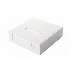 Eurolan 12B-05-02WT Настенная коробка 2-портовая с катушкой намотки запаса, белый