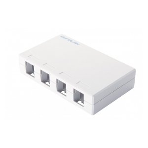 Eurolan 12B-00-04WT Настенная коробка 4-портовая, белый