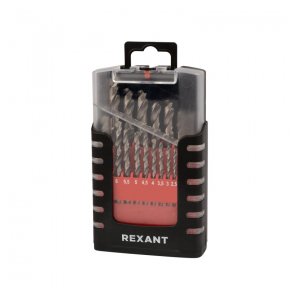 91-0635 Набор сверл по металлу 1-10 мм (через 0,5 мм), 19 шт., Р6М5 REXANT